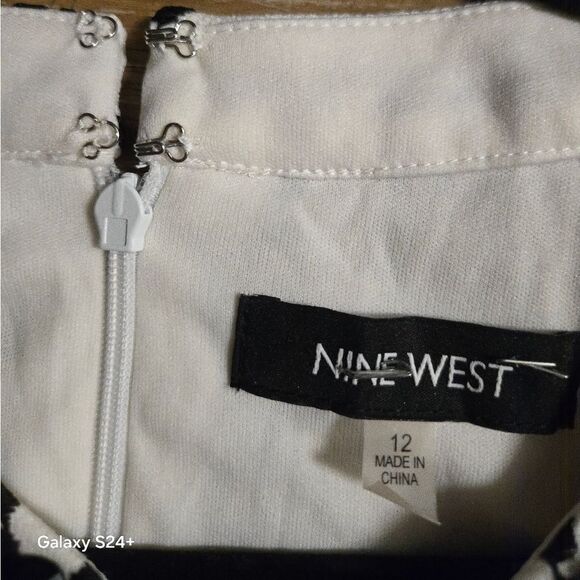 Nine West Black and White Patterned Mini Dress - Picture 6 of 8